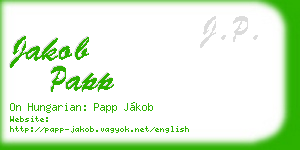 jakob papp business card